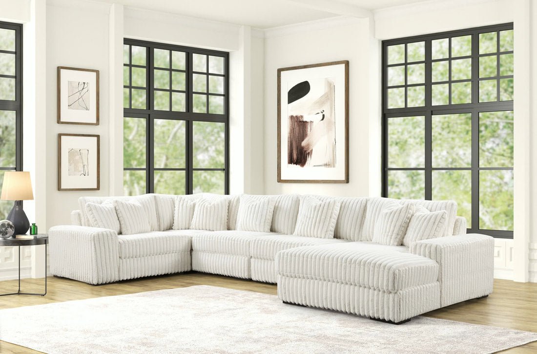 Seasons 5 Piece Sectional - Select Living Furniture - Select Living Furniture -  - Off-White - Seasons 5 Piece Sectional -