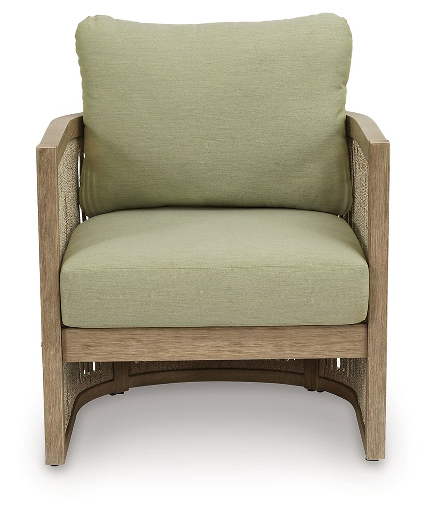 Serena Shores - Lounge Chair With Cushion (Set of 2) - Beige / Green - Select Living Furniture - Chair Sets - Signature Design by Ashley® - PCP604-820 - Serena Shores - Lounge Chair With Cushion (Set of 2) - Beige / Green -