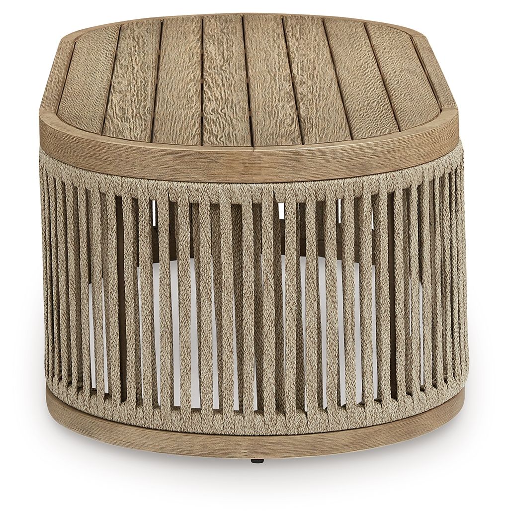 Serena Shores - Rectangular Cocktail Table - Beige - Select Living Furniture - Coffee Tables - Signature Design by Ashley® - PCP604-701 - Serena Shores - Rectangular Cocktail Table - Beige -