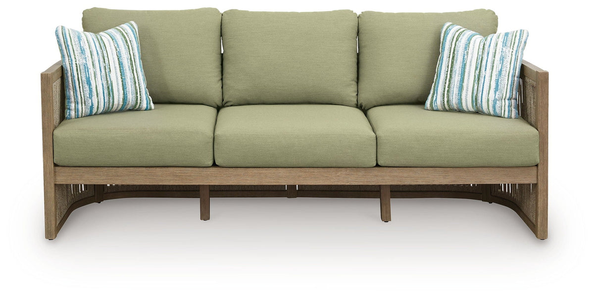 Serena Shores - Sofa With Cushion - Beige / Green - Select Living Furniture - Sofas - Signature Design by Ashley® - PCP604-838 - Serena Shores - Sofa With Cushion - Beige / Green -
