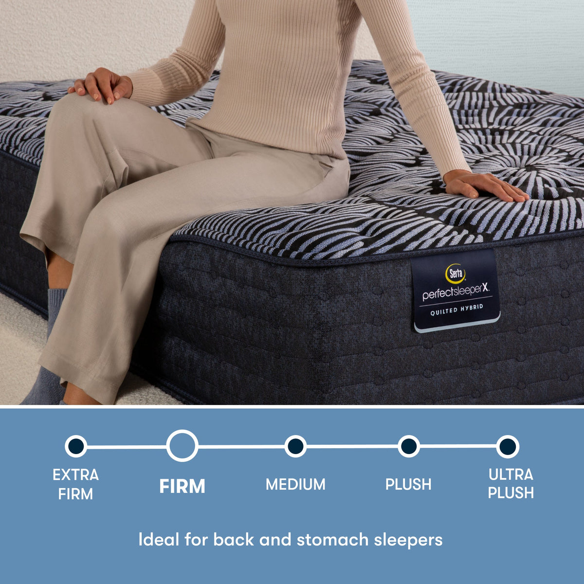 Serta® Perfect Sleeper X™ Knox Firm 13.75" Quilted Hybrid Mattress - Select Living Furniture - Pillow Top Mattresses - Serta -  - Twin XL -Firm - Serta® Perfect Sleeper X™ Knox Firm 13.75" Quilted Hybrid Mattress -