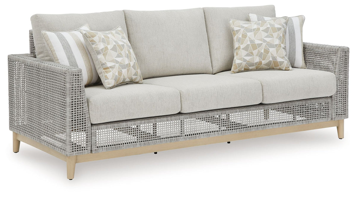 Seton Creek - 4 Pc. - Lounge Set - Gray - Select Living Furniture - 4 Piece Outdoor Sets - Signature Design by Ashley® - P798/838/835/701/702 - Seton Creek - 4 Pc. - Lounge Set - Gray -