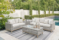 Seton Creek - 4 Pc. - Lounge Set - Gray - Select Living Furniture - 4 Piece Outdoor Sets - Signature Design by Ashley® - P798/838/835/701/702 - Seton Creek - 4 Pc. - Lounge Set - Gray -
