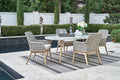 Seton Creek - Dining Set - Select Living Furniture - 5 Piece Outdoor Sets - Signature Design by Ashley® - P798/625/601A(2) - Light Gray -5 Pc. Table, 4 Arm Chairs - Seton Creek - Dining Set -