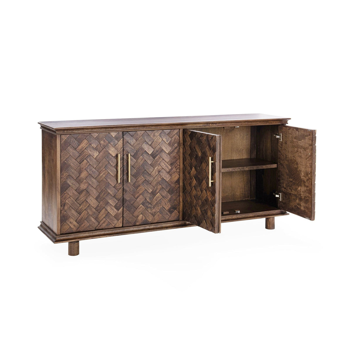 Shira - 4 Door Buffet - Kona Brown - Select Living Furniture - Buffets - Classic Home - 52010984 - Shira - 4 Door Buffet - Kona Brown -