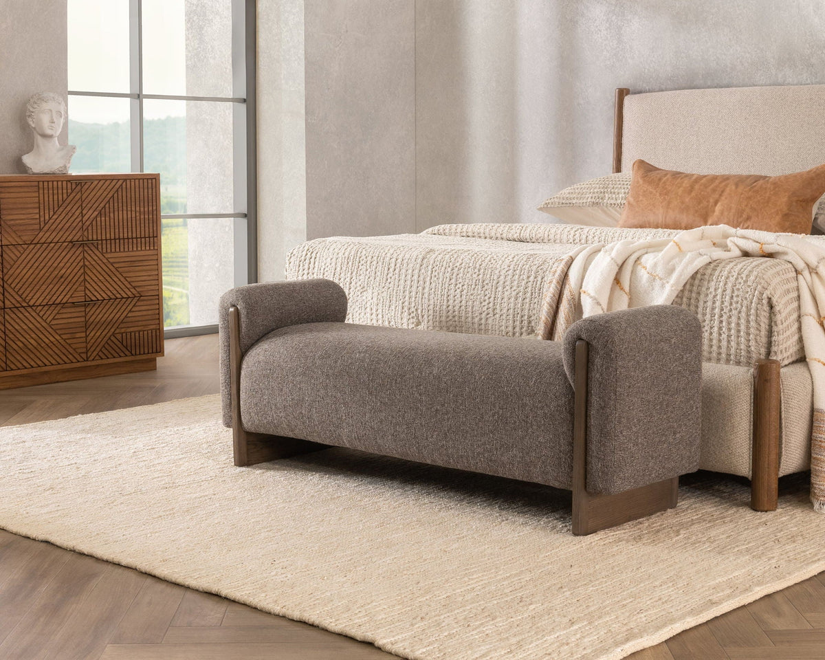 Sierra - Bench - Select Living Furniture - Upholstered Benches - Classic Home - 53006547 - Bronzed Cocoa - Sierra - Bench -