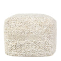 Sinclair - Pouf - Ivory - Select Living Furniture - Accent Poufs - Villa - VP12214 - Sinclair - Pouf - Ivory -