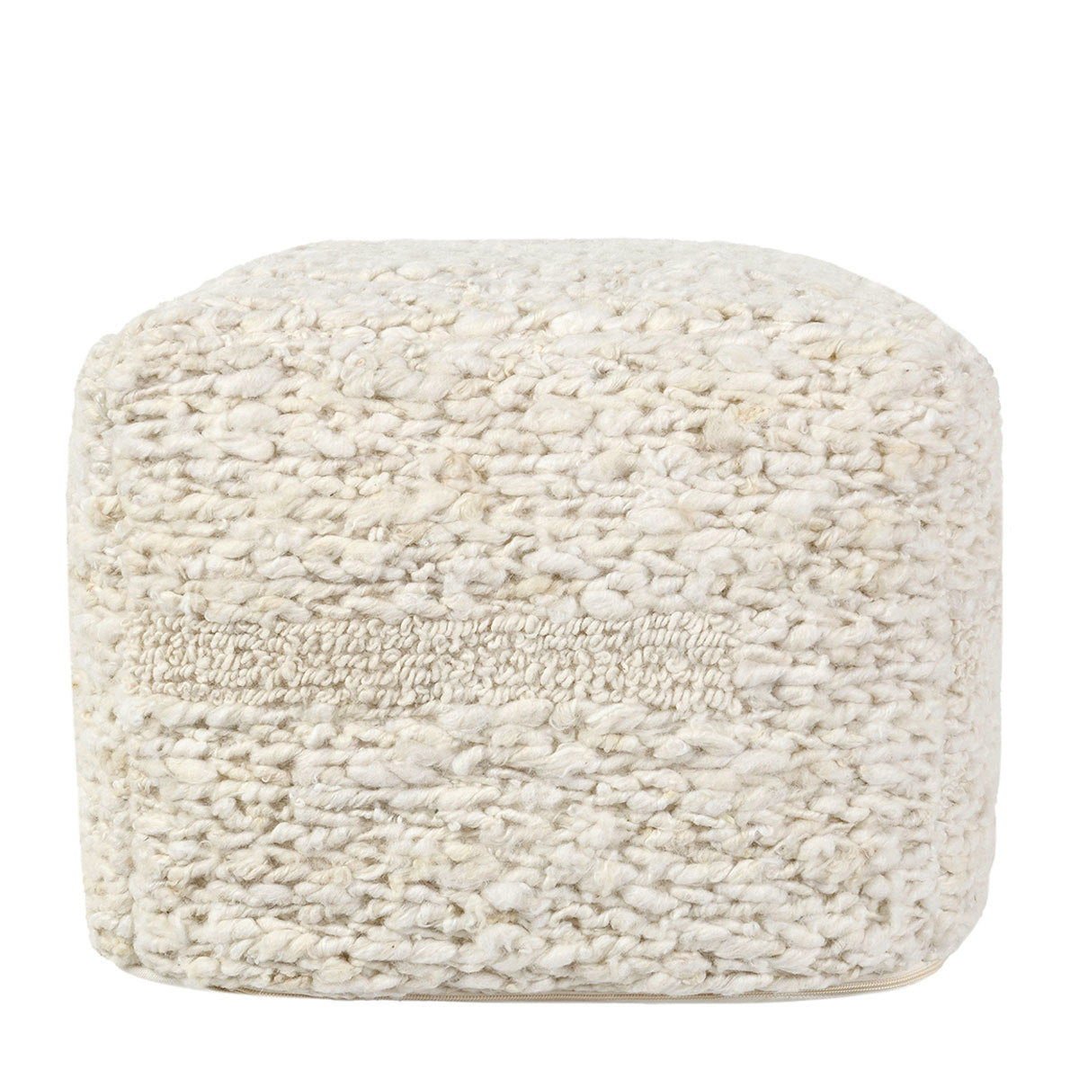 Sinclair - Pouf - Ivory - Select Living Furniture - Accent Poufs - Villa - VP12214 - Sinclair - Pouf - Ivory -