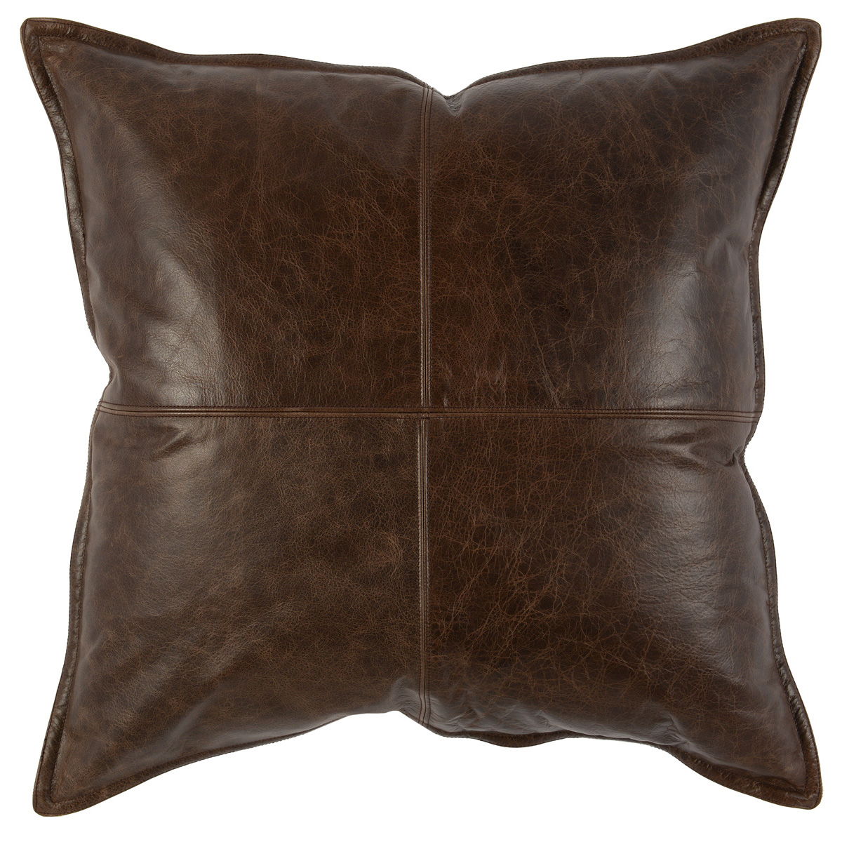Soco Leather - SLD Parsons Pillow - Select Living Furniture - Accent Pillows - Villa - V180021 - Cocoa -22" x 22" - Soco Leather - SLD Parsons Pillow -