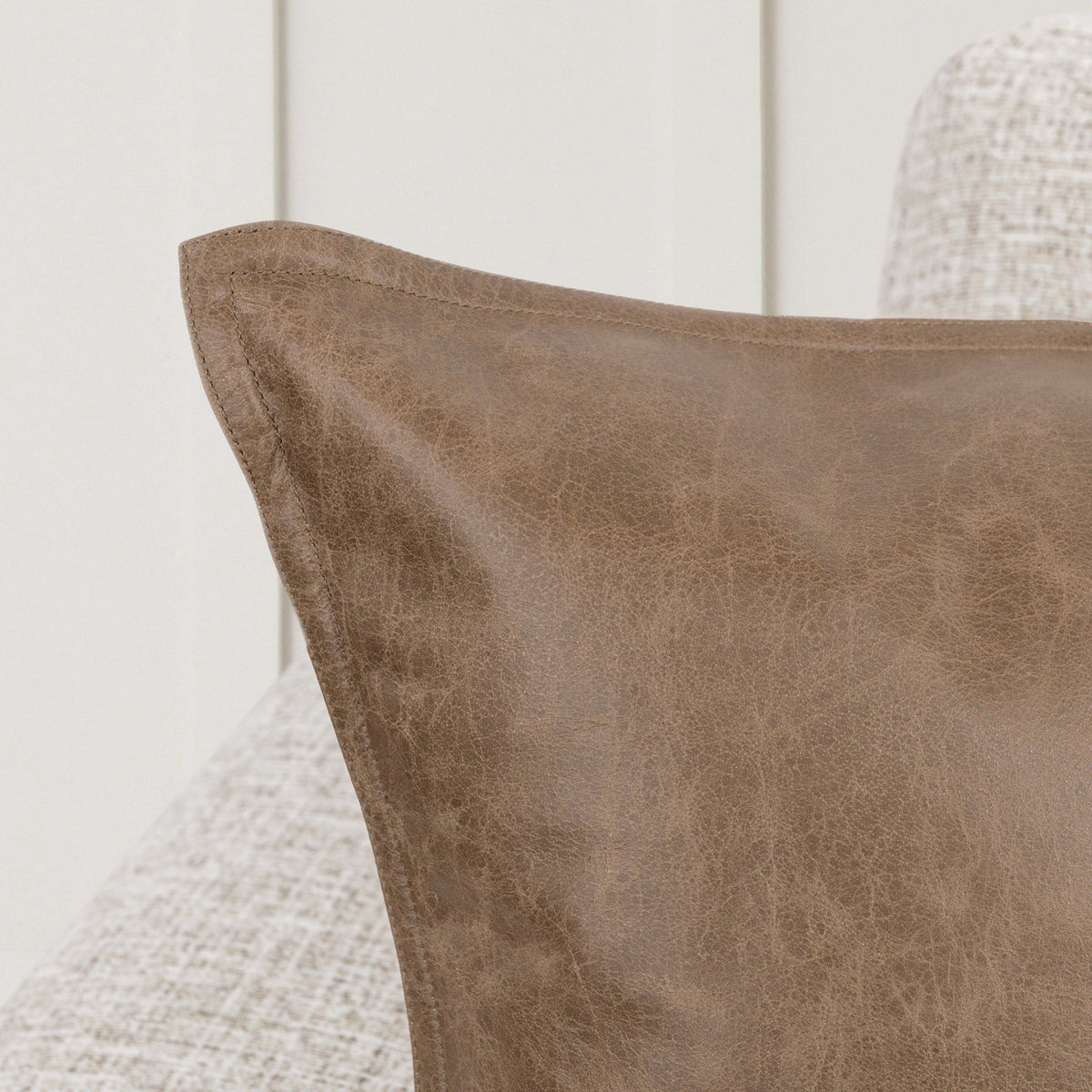 Soco Leather - SLD Pillow - Select Living Furniture - Accent Pillows - Villa - V250003 - Sandstorm Taupe -22" x 22" - Soco Leather - SLD Pillow -
