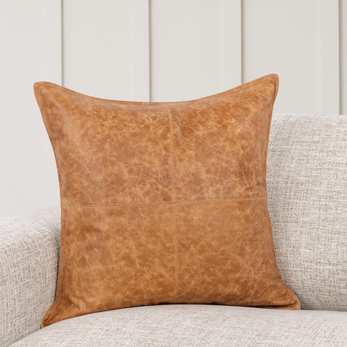 Soco Leather - SLD Pillow - Select Living Furniture - Accent Pillows - Villa - V250003 - Sandstorm Taupe -22" x 22" - Soco Leather - SLD Pillow -