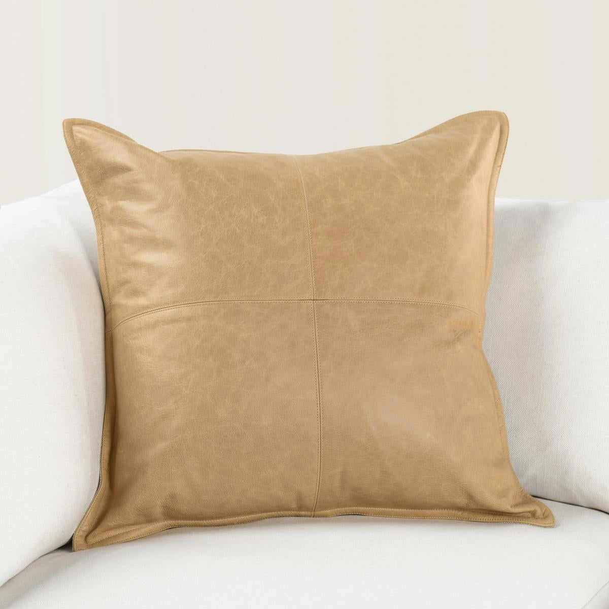 Soco Leather - SLD Pillow - Select Living Furniture - Accent Pillows - Villa - V250003 - Sandstorm Taupe -22" x 22" - Soco Leather - SLD Pillow -
