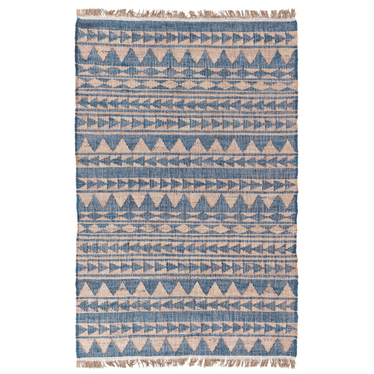 Solana - Rug - Select Living Furniture - Area Rugs - Classic Home - 30091394 - Distressed Blue Natural -5' x 8' - Solana - Rug -