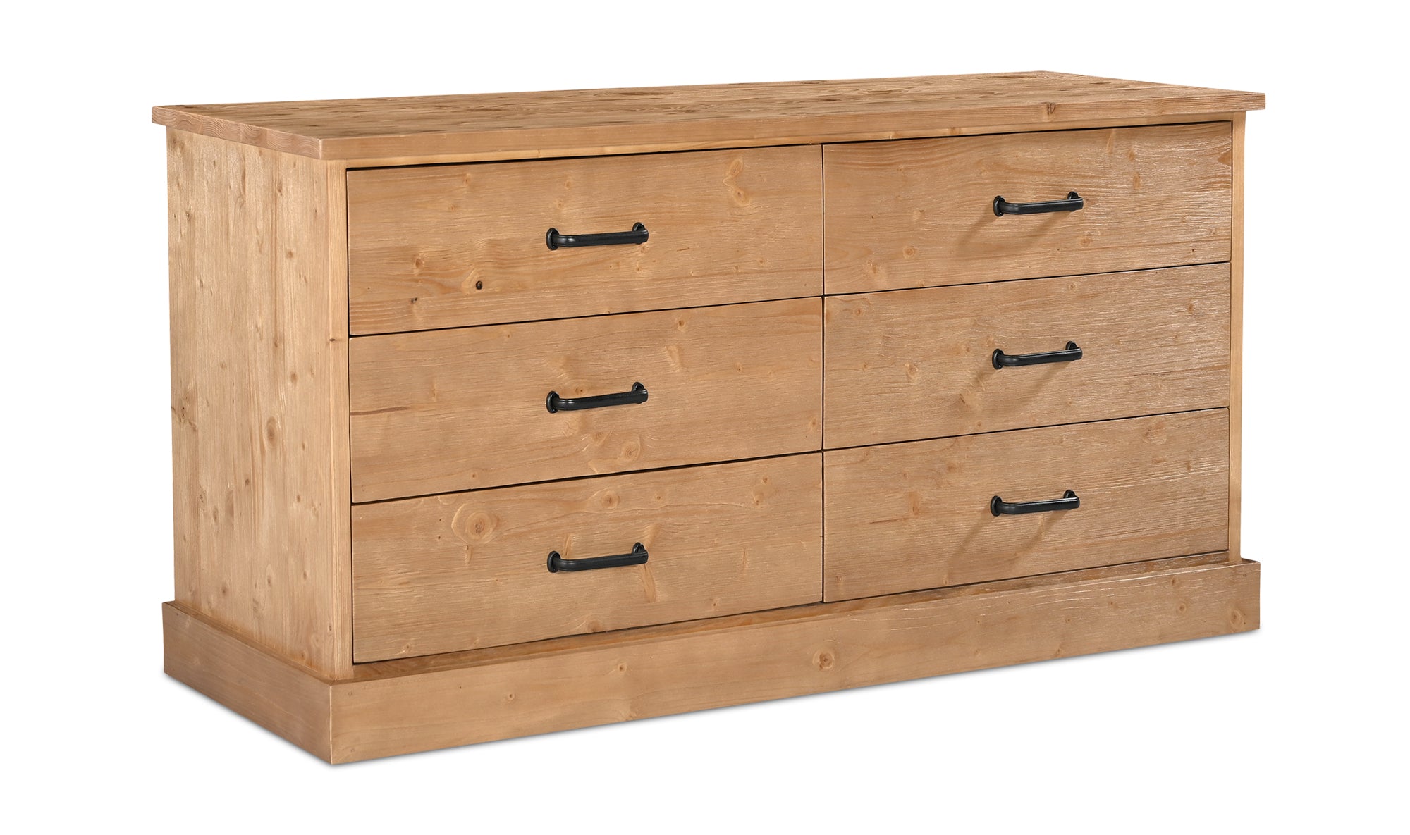 Tade Solid Pine 6 Drawer Dresser - Select Living Furniture - Dresser - Moe's Home Collection - Tade Solid Pine 6 Drawer Dresser - 