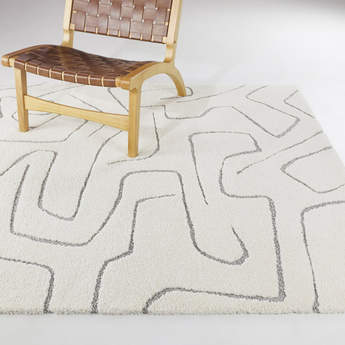 Tanya - Abstract Squiggles Rug - Select Living Furniture - Rugs - Balta Rugs -  - 5' 3" x 7' -Grey 59601-676 - Tanya - Abstract Squiggles Rug -