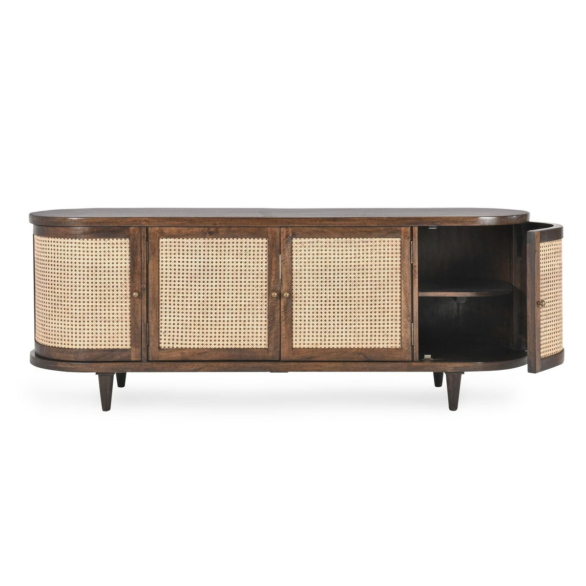 Teresa - 4 Door Buffet - Walnut / Natural Brown - Select Living Furniture - Buffets - Classic Home - 52005576 - Teresa - 4 Door Buffet - Walnut / Natural Brown -