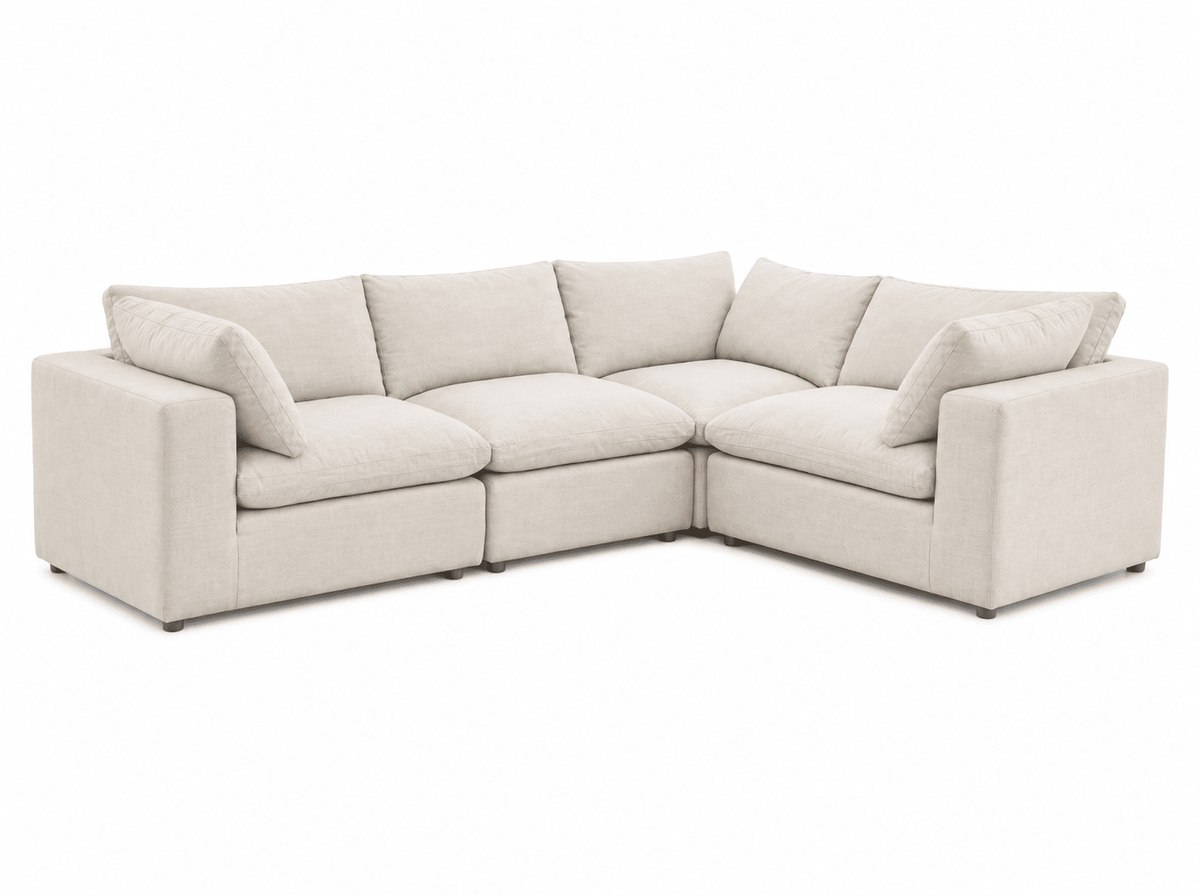 The Walter Sectional - Select Living Furniture - Select Living Furniture - WALTER-LSHAPE-CLOSED-CRM - Cream -L-Shape (Closed) - The Walter Sectional -