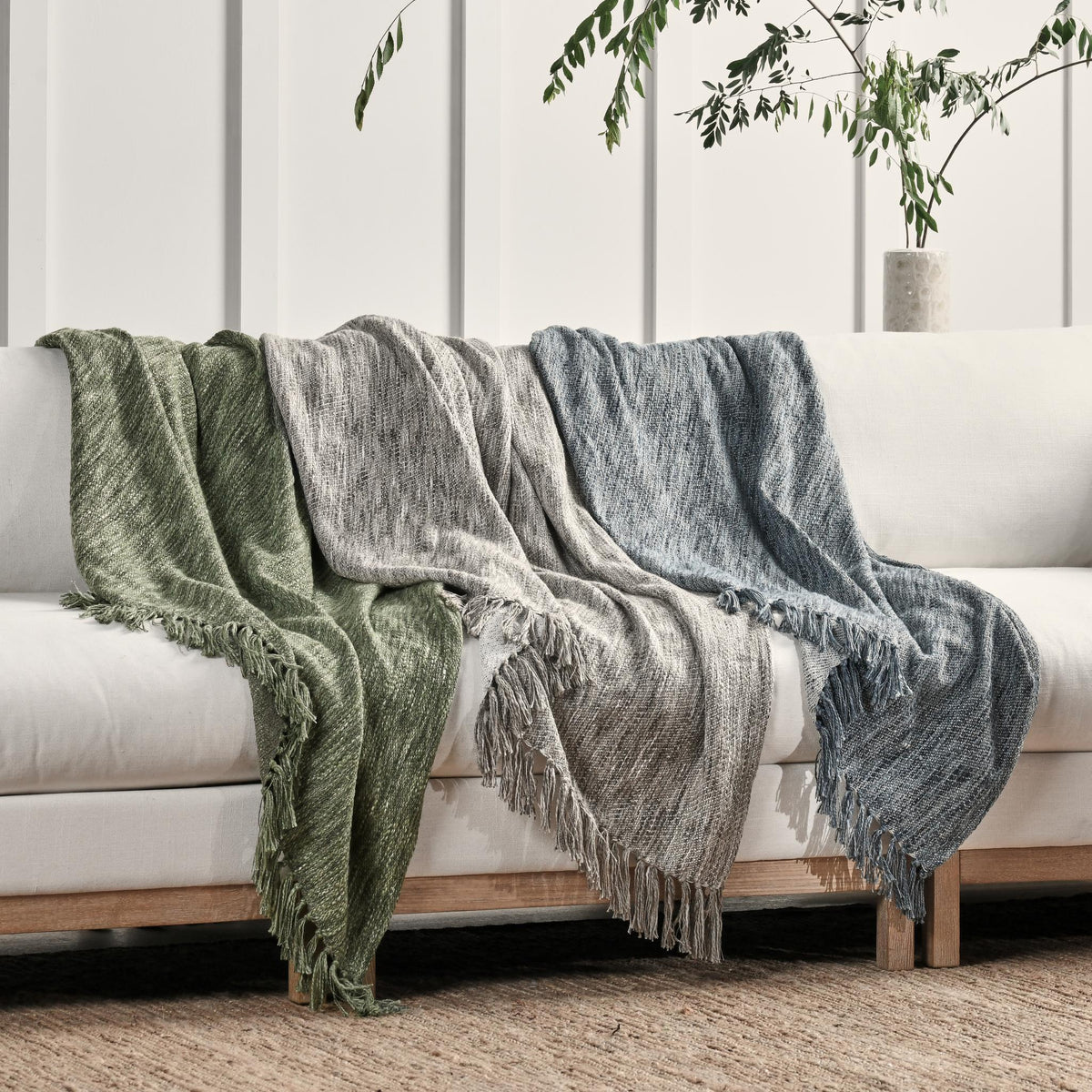 Throws - TC Sharma Throw - Denim Blue - Select Living Furniture - Throws - Villa - V280087 - Throws - TC Sharma Throw - Denim Blue -