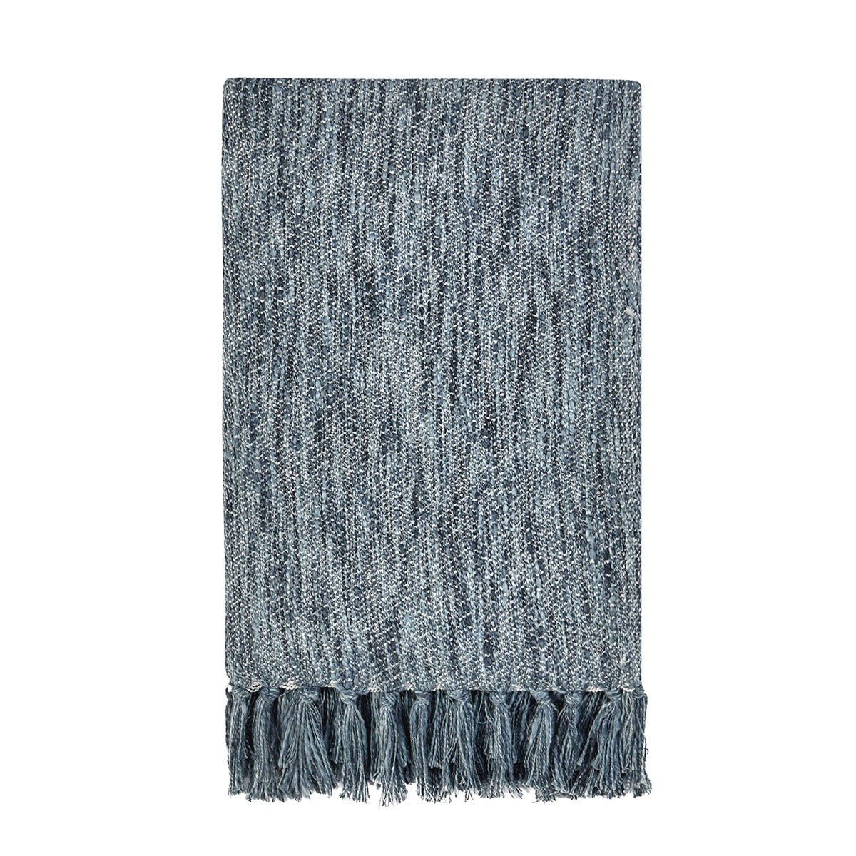 Throws - TC Sharma Throw - Denim Blue - Select Living Furniture - Throws - Villa - V280087 - Throws - TC Sharma Throw - Denim Blue -