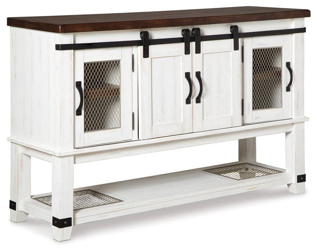Valebeck - Dining Room Server - White / Brown - Select Living Furniture - Servers - Signature Design by Ashley® - D546-60 - Valebeck - Dining Room Server - White / Brown -