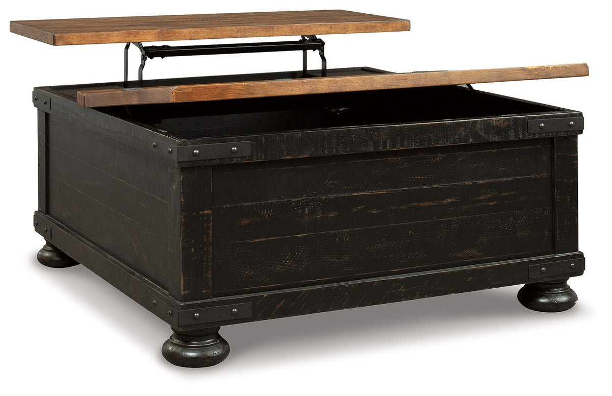 Valebeck - Lift Top Cocktail Table - Black / Brown - Select Living Furniture - Cocktail Tables - Signature Design by Ashley® - T468-00 - Valebeck - Lift Top Cocktail Table - Black / Brown -