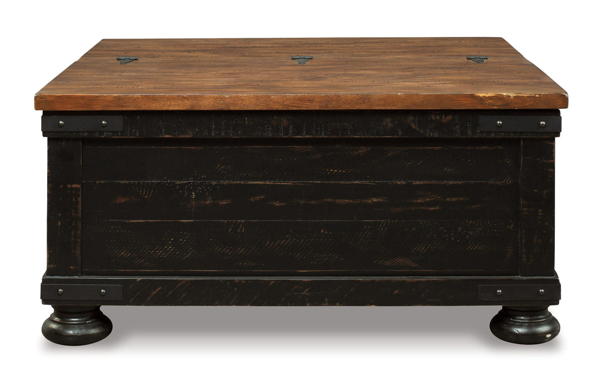 Valebeck - Lift Top Cocktail Table - Black / Brown - Select Living Furniture - Cocktail Tables - Signature Design by Ashley® - T468-00 - Valebeck - Lift Top Cocktail Table - Black / Brown -