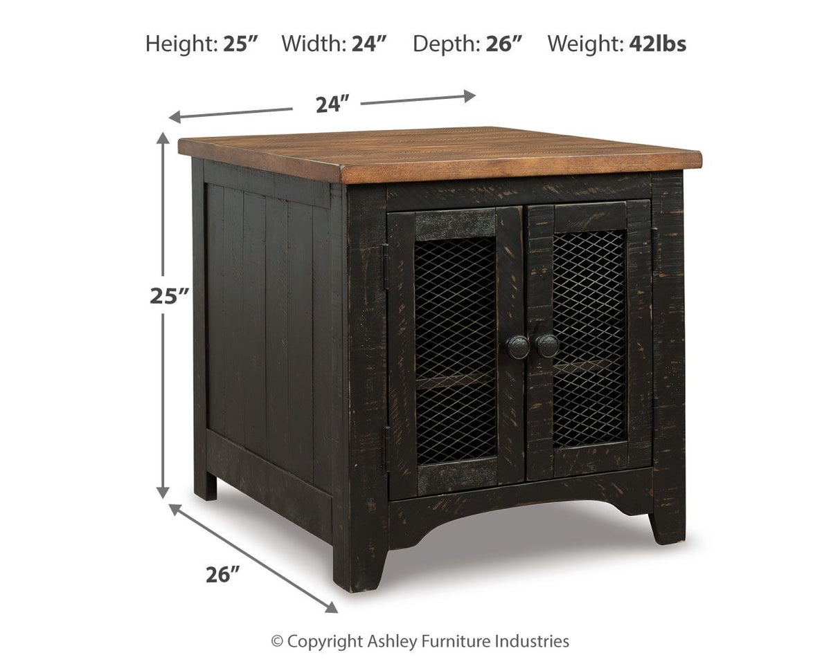 Valebeck - Rectangular End Table - Black / Brown - Select Living Furniture - End Tables - Signature Design by Ashley® - T468-3 - Valebeck - Rectangular End Table - Black / Brown -