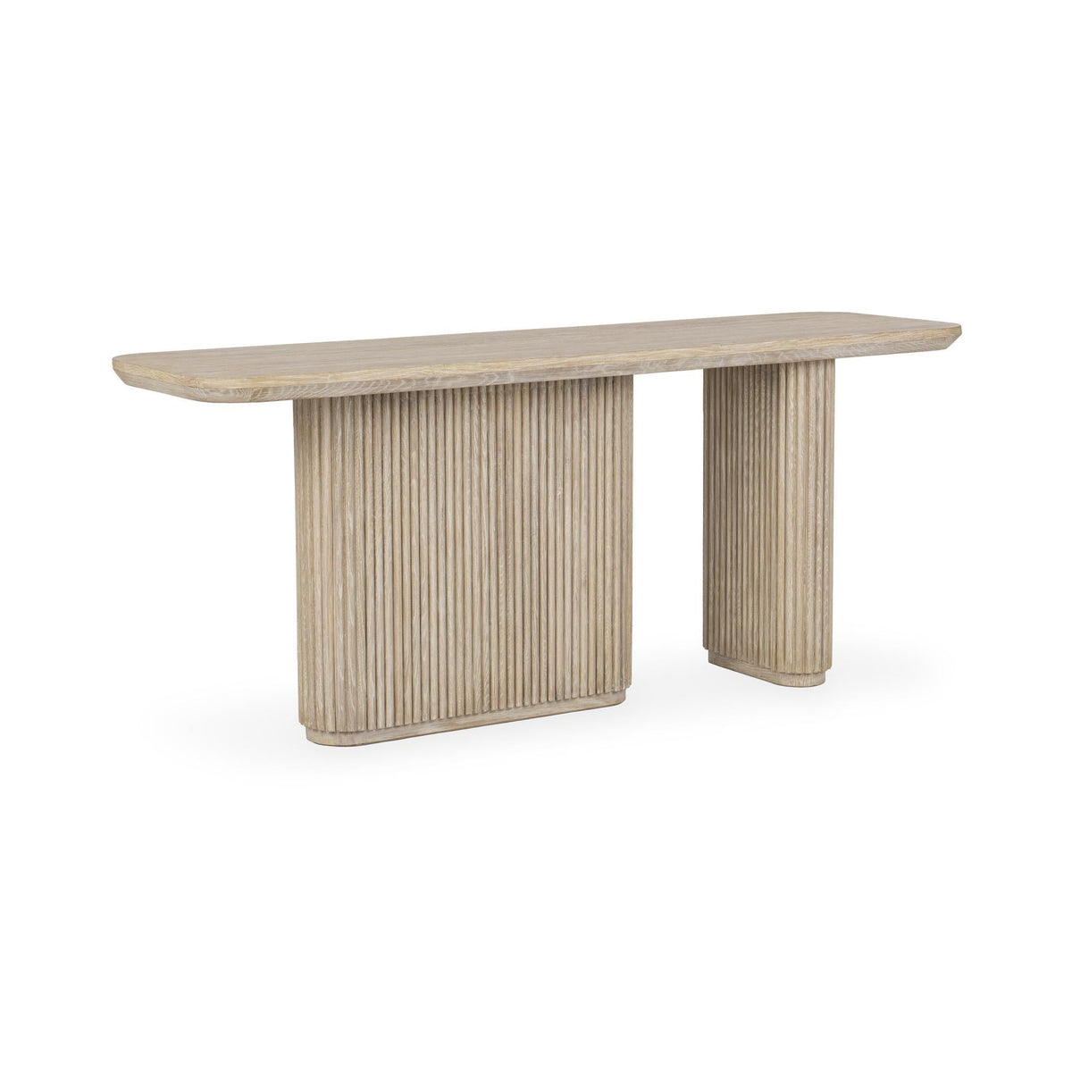 Vander - Solid Wood Rectangle Console Table - Select Living Furniture - Console Tables - Classic Home - 51031763 - Cream Washed - Vander - Solid Wood Rectangle Console Table -