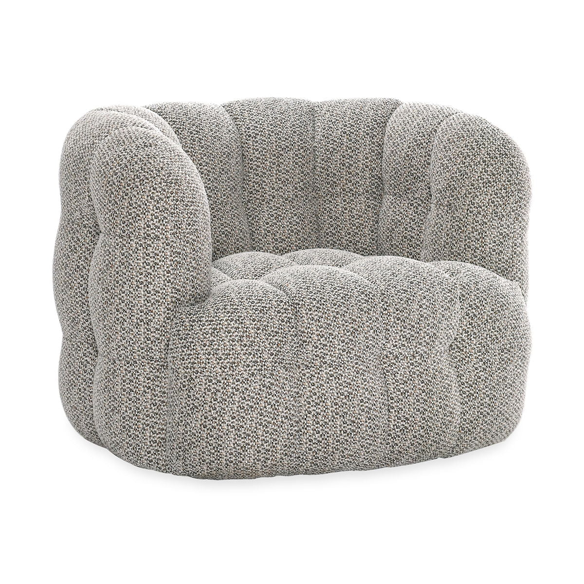 Walter - Upholstered Swivel Chair - Heathered Gray - Select Living Furniture - Swivel Chairs - Classic Home - 53051706 - Walter - Upholstered Swivel Chair - Heathered Gray -