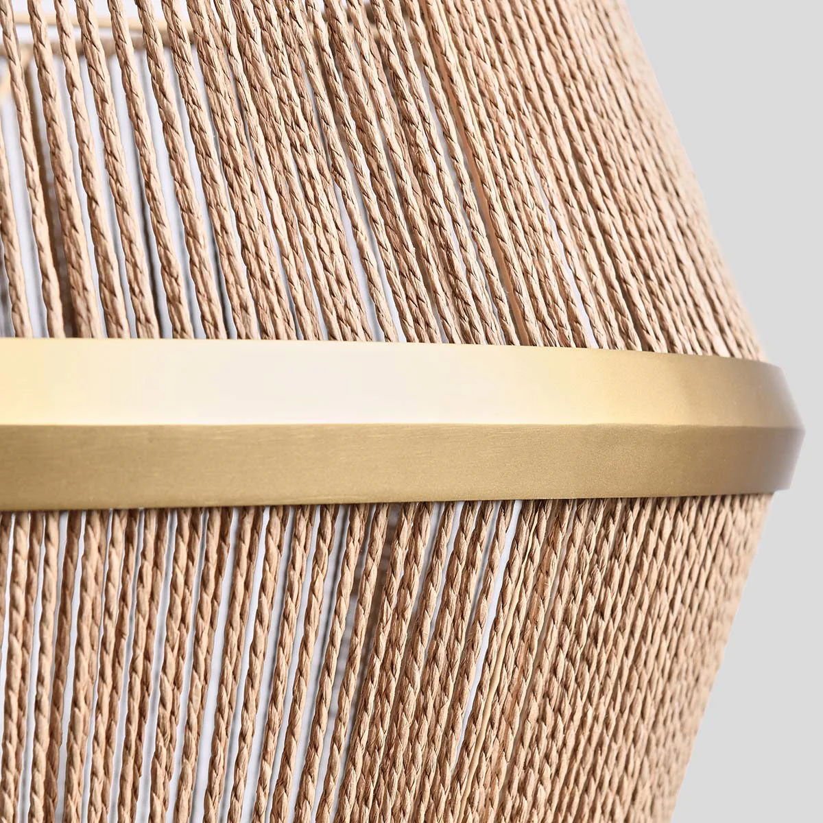 Wendy - Rattan Round Chandelier - Natural / Gold - Select Living Furniture - Chandeliers - Classic Home - 56004247 - Wendy - Rattan Round Chandelier - Natural / Gold -