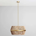 Wendy - Rattan Round Chandelier - Natural / Gold - Select Living Furniture - Chandeliers - Classic Home - 56004247 - Wendy - Rattan Round Chandelier - Natural / Gold -