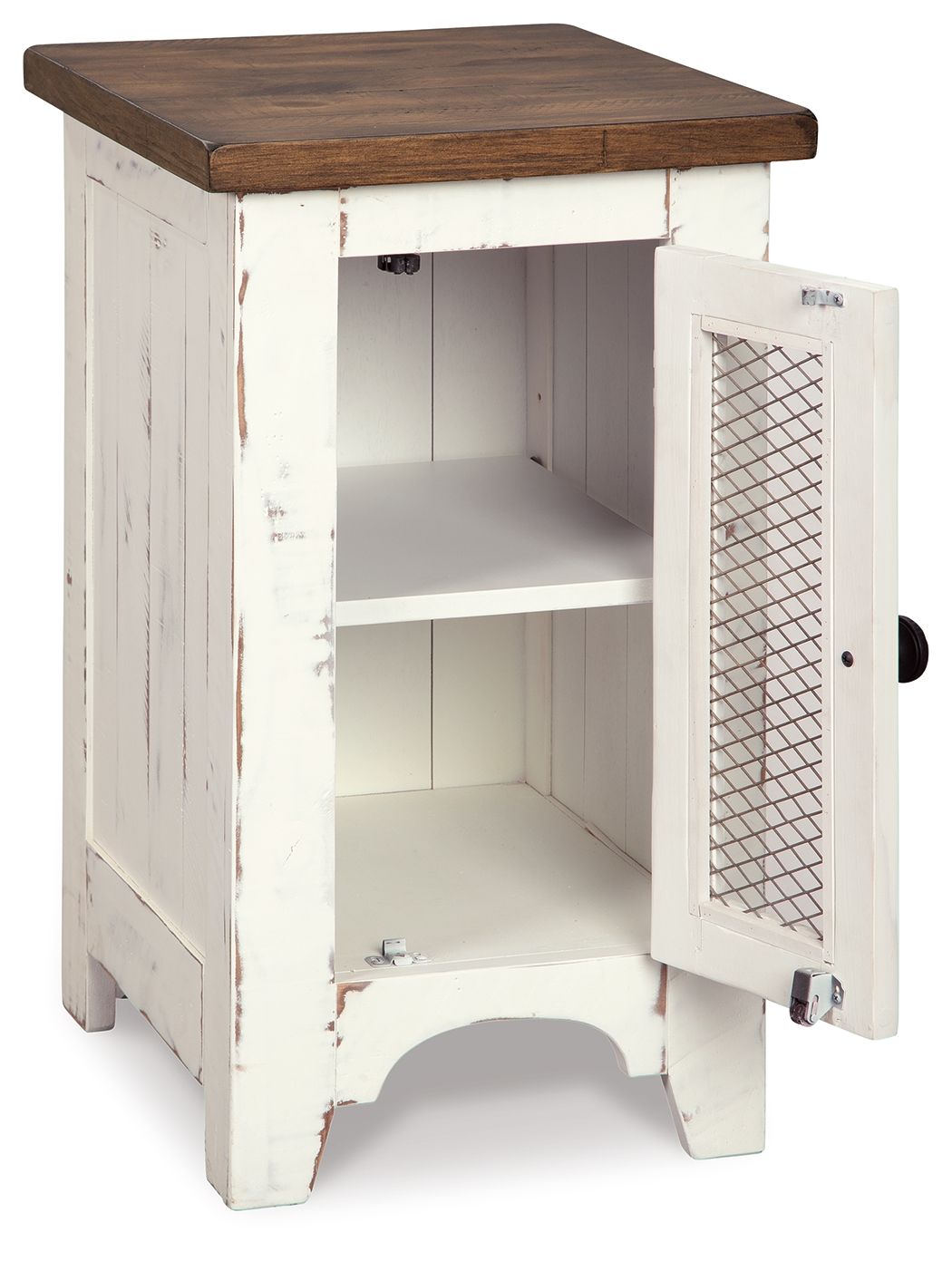 Wystfield - Chair Side End Table - White / Brown - Select Living Furniture - Chair Side Tables - Signature Design by Ashley® - T459-7 - Wystfield - Chair Side End Table - White / Brown -