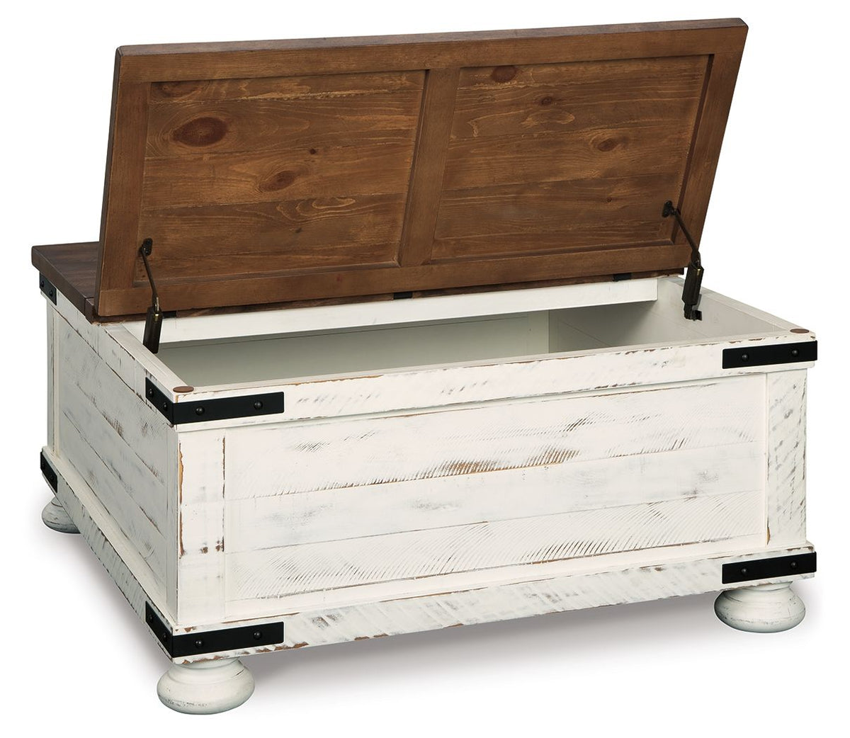 Wystfield - Cocktail Table with Storage - White / Brown - Select Living Furniture - Cocktail Tables - Signature Design by Ashley® - T459-20 - Wystfield - Cocktail Table with Storage - White / Brown -