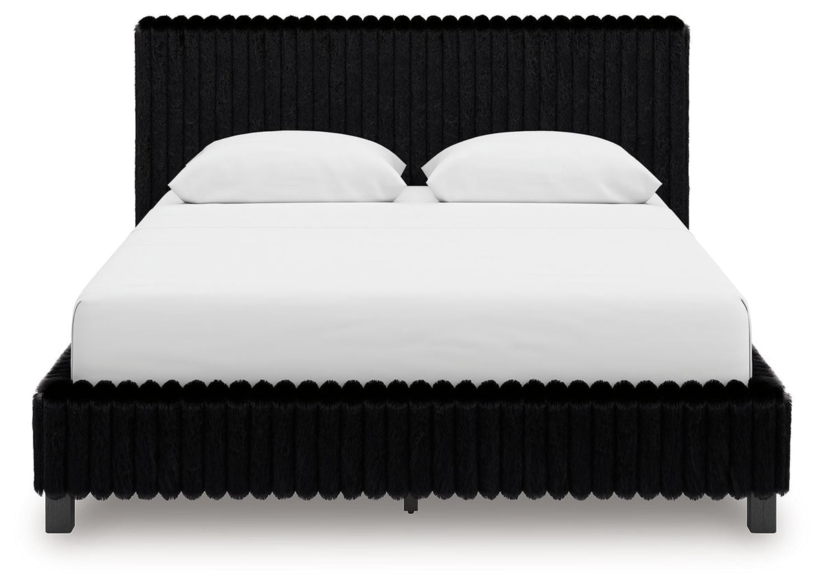 Zuraleus - Upholstered Bed - Select Living Furniture - Upholstered Beds - Signature Design by Ashley® - PCB3380B8 - Black -Queen - Zuraleus - Upholstered Bed -
